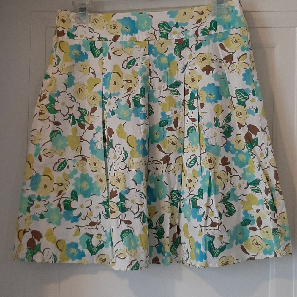 Floral Print Side zip skirt